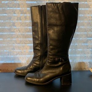 Tall leather boots